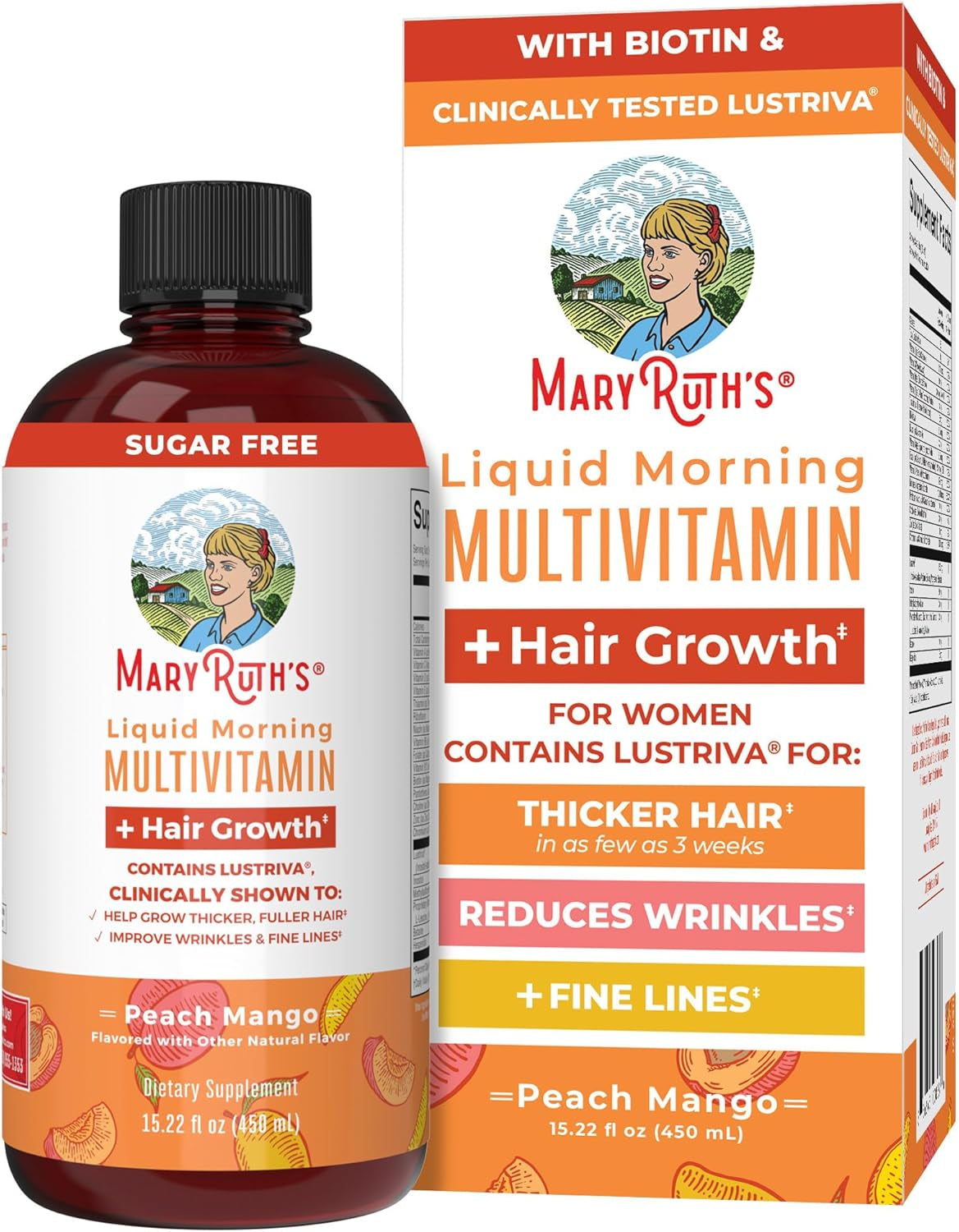 Maryruth'S Liquid Multivitamin + Lustriva® Hair Growth | Biotin 10000Mcg | Vitam